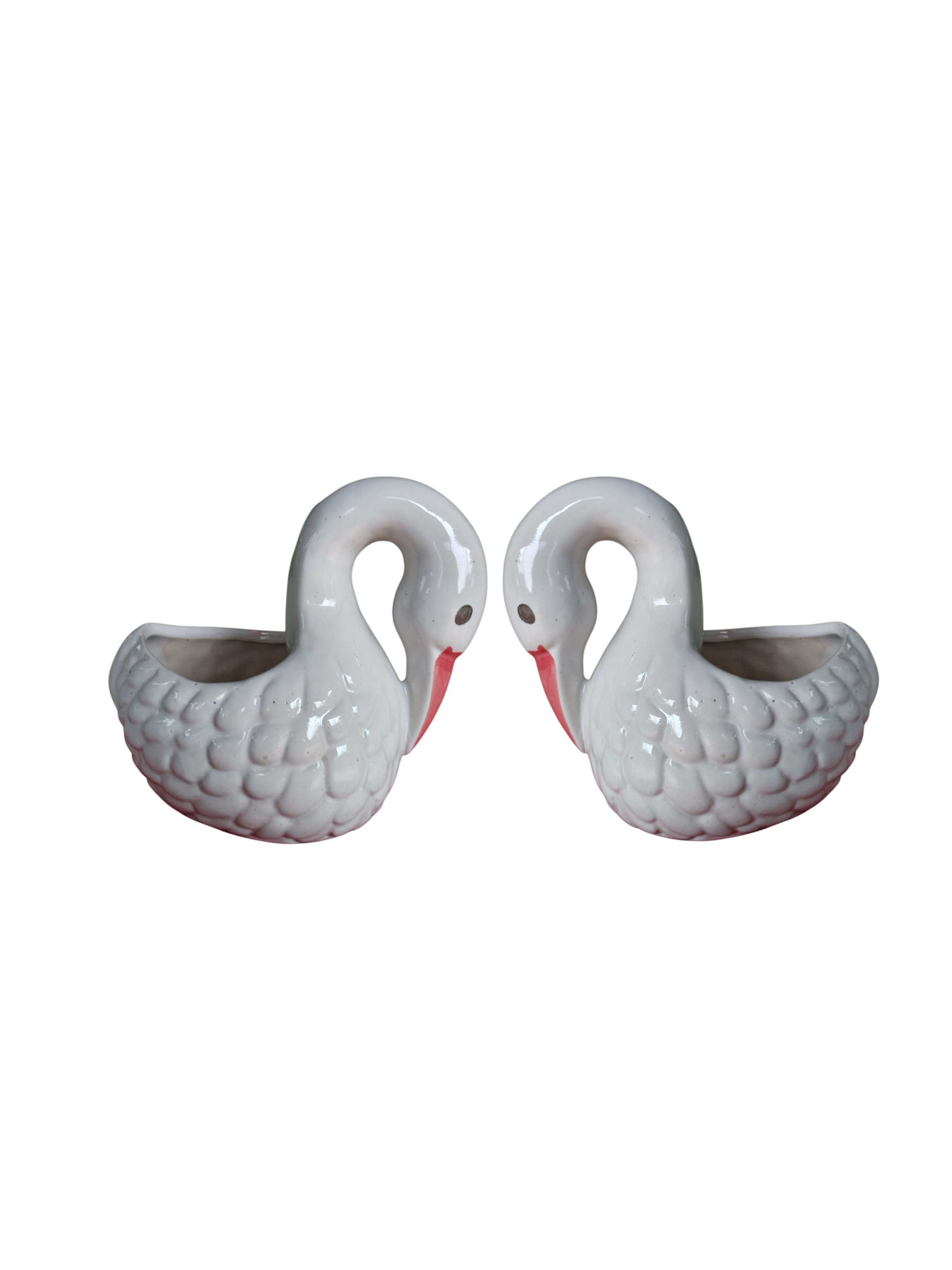 Combo of 2 Ceramic Swan Pot